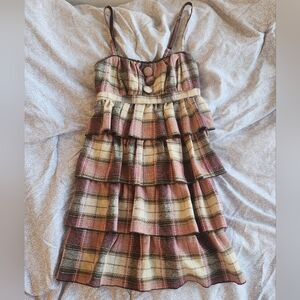 LIZ LISA (HARD TO FIND) Plaid Ruffle Mini Dress